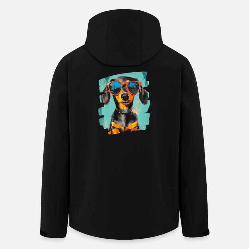 Dackel Dachshund - Men’s Recycled Softshell Jacket by Stanley/Stella - black