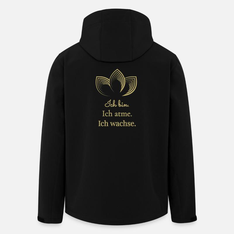 Ich bin Ich atme Ich wachse - Recycelte Männer Softshell-Jacke von Stanley/Stella - Schwarz