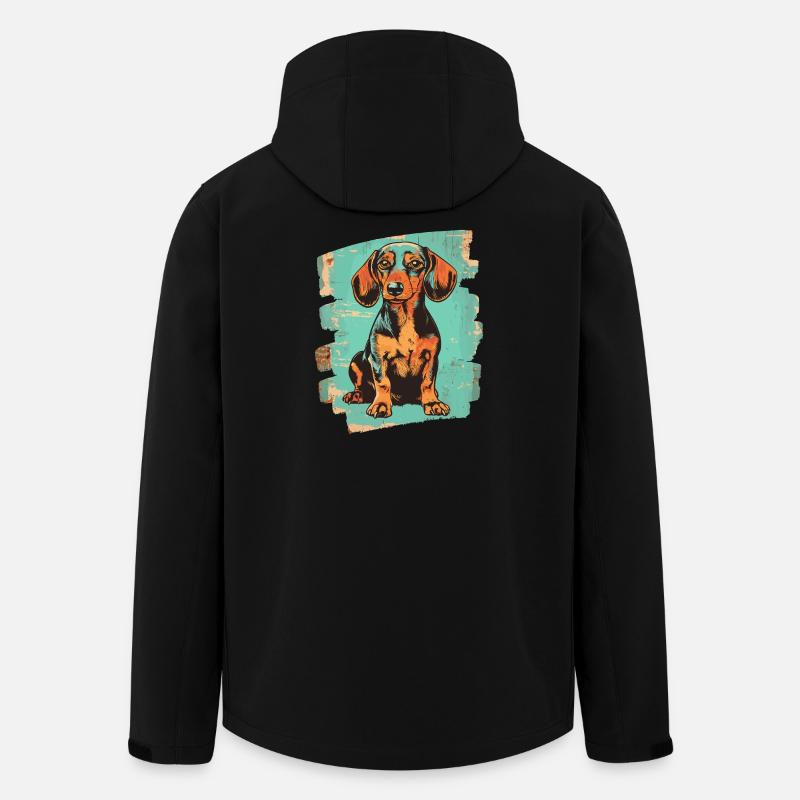 Dackel Dachshund - Recycelte Männer Softshell-Jacke von Stanley/Stella - Schwarz