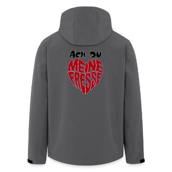 Ach du meine Fresse - Recycelte Männer Softshell-Jacke von Stanley/Stella - Anthrazit - Hinten - AI Model Male 185 light (185cm)