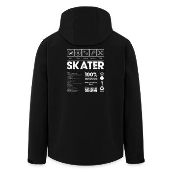 Skateboard Outdoor Print audacieux - Veste softshell homme en polyester recyclé Stanley/Stella - noir - Dos - AI Model Male 185 light (185cm)