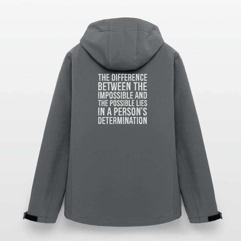 the difference between the impossible and the Men’s Recycled Softshell Jacket by Stanley/Stella