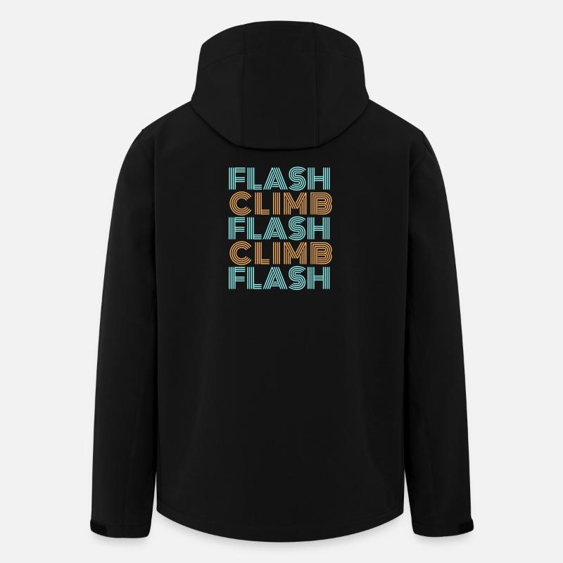 flash climb klettern bouldern stylische Schrift - Recycelte Männer Softshell-Jacke von Stanley/Stella - Schwarz
