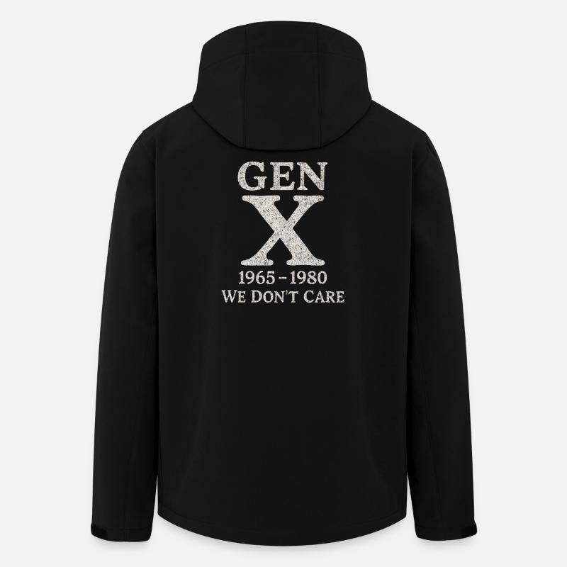 Génération X - On s’en fiche - Veste softshell homme en polyester recyclé Stanley/Stella - noir