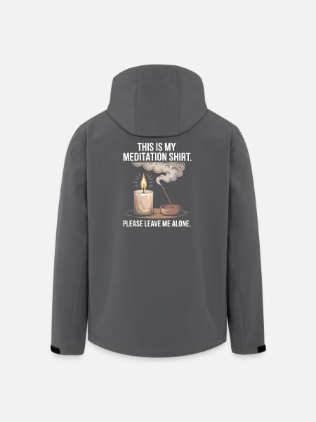 Funny Meditation Introvert Mindfulness Design - Men’s Recycled Softshell Jacket by Stanley/Stella - black