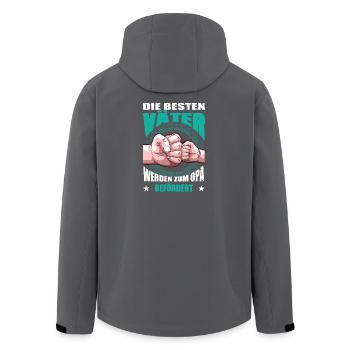 Bester Opa Der Welt Geschenk Großvater - Recycelte Männer Softshell-Jacke von Stanley/Stella - Schwarz - Hinten - AI Model Male 185 light (185cm)