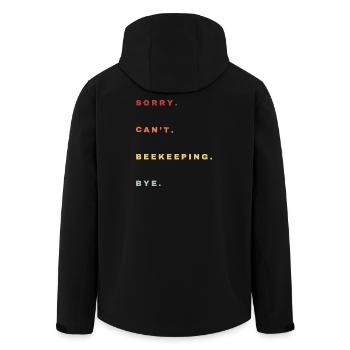Sorry Can't Beekeeping Bye - Beekeeping Lovers - Men’s Recycled Softshell Jacket by Stanley/Stella - black - Back - AI Model Male 185 light (185cm)