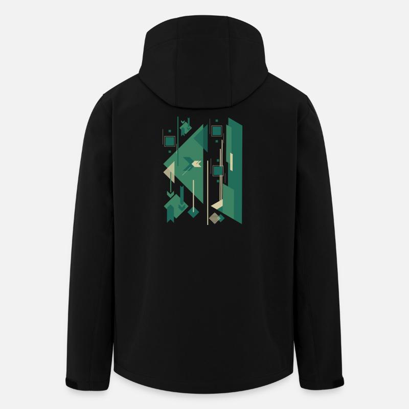 Abstrakte Gummifigur - Recycelte Männer Softshell-Jacke von Stanley/Stella - Schwarz