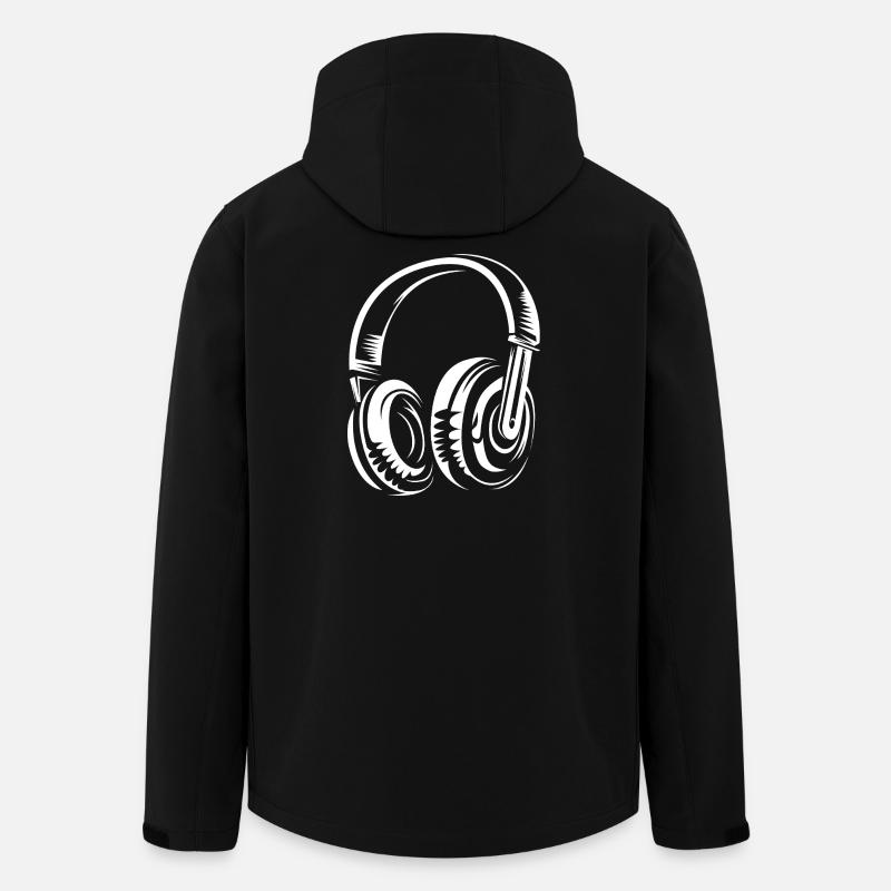 Kopfhörer Illustration - Musiker DJs und Beats - Recycelte Männer Softshell-Jacke von Stanley/Stella - Schwarz