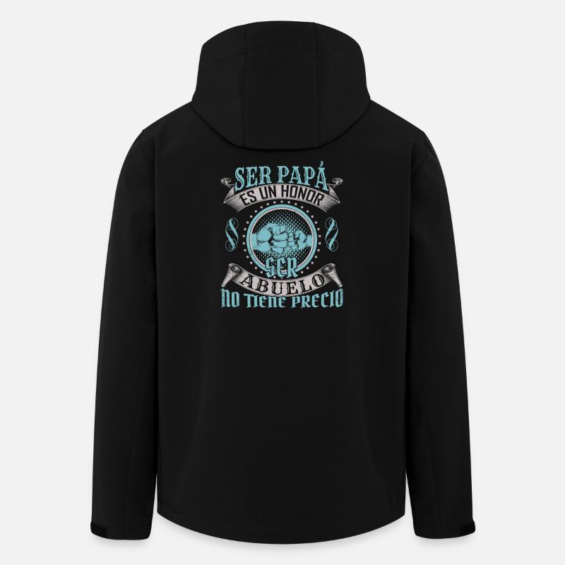 Honouring Fathers Custom T-Shirt Design - Men’s Recycled Softshell Jacket by Stanley/Stella - black