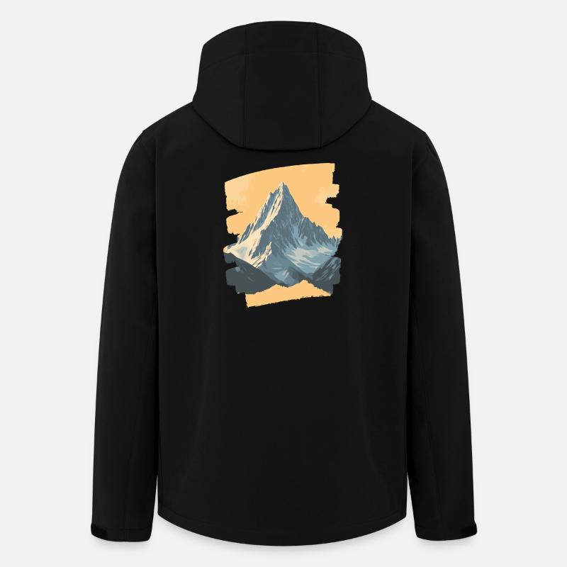 Mountains Climbing Climbers Hiking - Men’s Recycled Softshell Jacket by Stanley/Stella - black