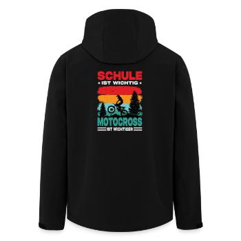 Motocrossfahrer Geschenke Motocross Biker Sprüche - Recycelte Männer Softshell-Jacke von Stanley/Stella - Schwarz - Hinten - AI Model Male 185 light (185cm)