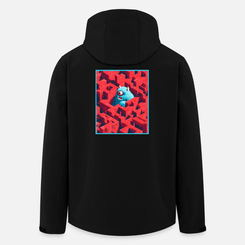 Labyrinthe de monstres - Veste softshell homme en polyester recyclé Stanley/Stella - noir