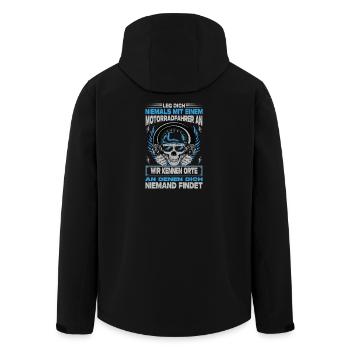 Biker Motorradfahrer Motorrad Geschenke Geburtstag - Recycelte Männer Softshell-Jacke von Stanley/Stella - Schwarz - Hinten - AI Model Male 185 light (185cm)