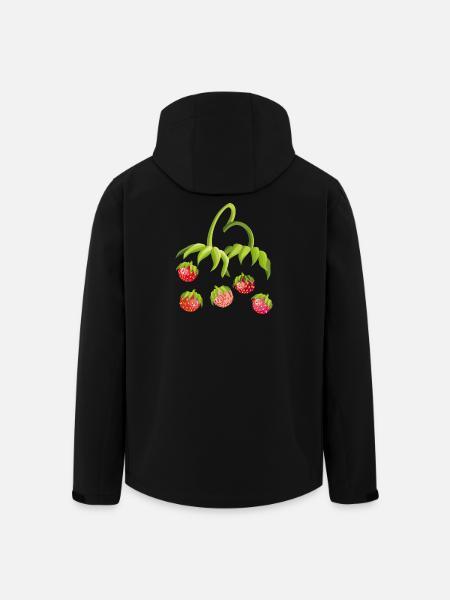 Erdbeerzeit Strawberry - Recycelte Männer Softshell-Jacke von Stanley/Stella - Schwarz