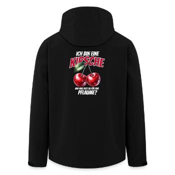 Lustiger Kirsche Spruch Sarkastisches Fun Geschenk - Recycelte Männer Softshell-Jacke von Stanley/Stella - Schwarz - Hinten - AI Model Male 185 light (185cm)