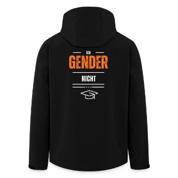 Ich Gender Nicht Statement Shirt - Recycelte Männer Softshell-Jacke von Stanley/Stella - Schwarz - Hinten - AI Model Male 185 light (185cm)