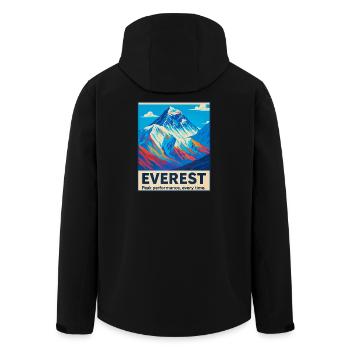 Everest – Peak Performance - Men’s Recycled Softshell Jacket by Stanley/Stella - black - Back - AI Model Male 185 light (185cm)