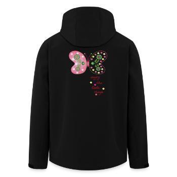 enjoy the little things - Recycelte Männer Softshell-Jacke von Stanley/Stella - Schwarz - Hinten - AI Model Male 185 light (185cm)