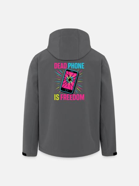 Dead Phone is Freedom - Men’s Recycled Softshell Jacket by Stanley/Stella - black