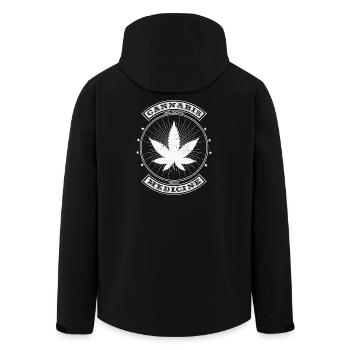 Cannabis Herbal Medicine Emblem - Men’s Recycled Softshell Jacket by Stanley/Stella - black - Back - AI Model Male 185 light (185cm)