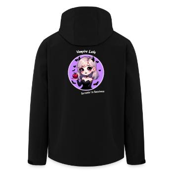 Süße Vampir Lady Kawaii Helloween Mädchen Teufelin - Recycelte Männer Softshell-Jacke von Stanley/Stella - Schwarz - Hinten - AI Model Male 185 light (185cm)