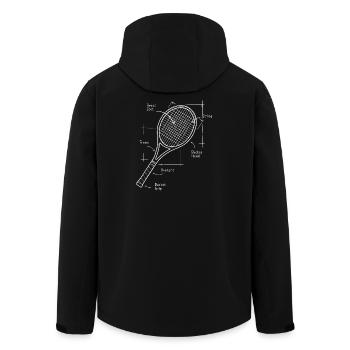 Tennis Racket Science Tennis Racket - Men’s Recycled Softshell Jacket by Stanley/Stella - black - Back - AI Model Male 185 light (185cm)