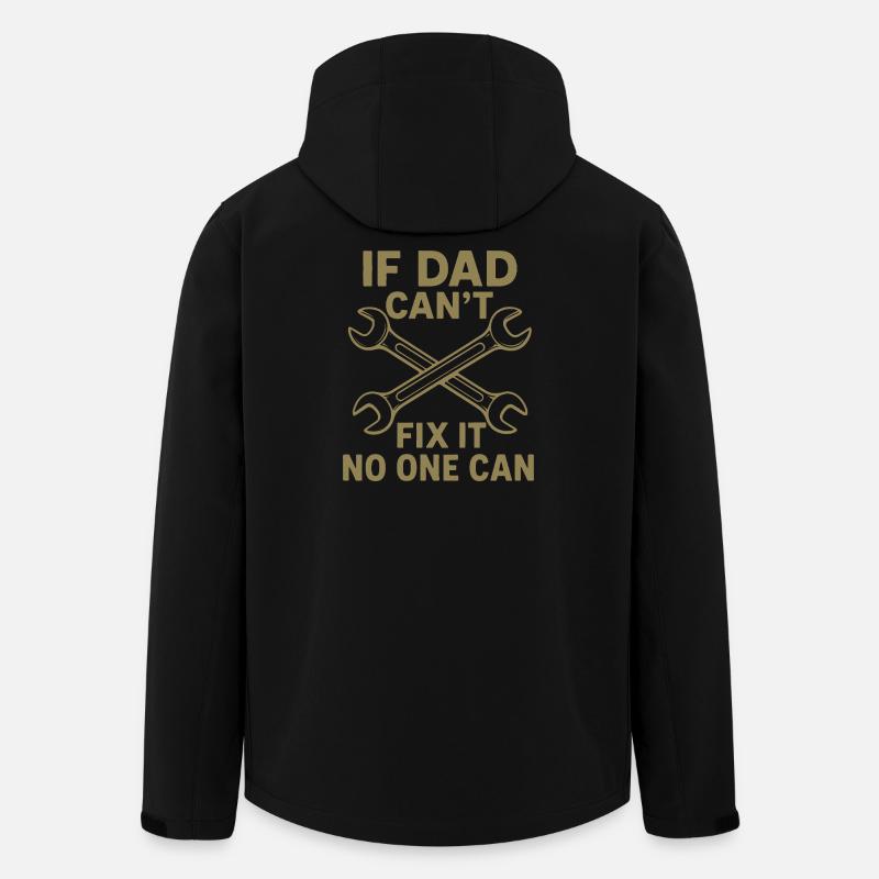 Papa Vater Dad Sprüche Heimwerker Handwerker - Recycelte Männer Softshell-Jacke von Stanley/Stella - Schwarz