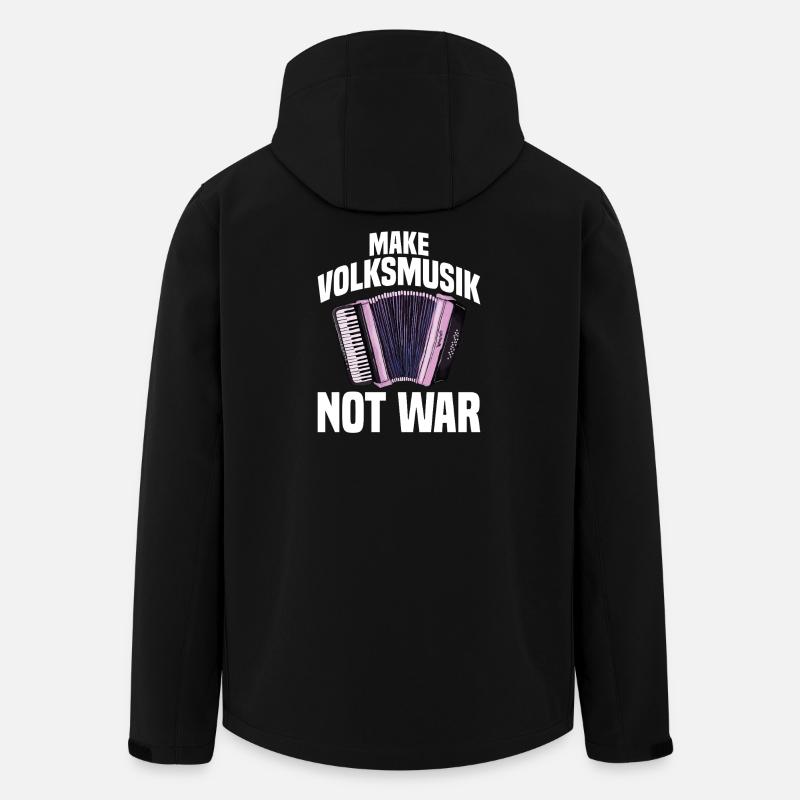 Akkordeon - Make Volksmusik not War - Recycelte Männer Softshell-Jacke von Stanley/Stella - Schwarz
