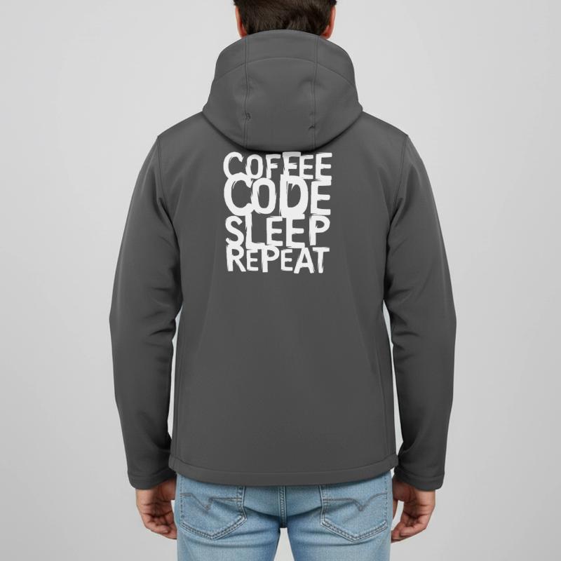 coffee code Programmer - Computer Science Work Logo Men’s Recycled Softshell Jacket by Stanley/Stella
