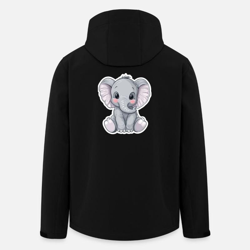 Éléphant - Veste softshell homme en polyester recyclé Stanley/Stella - noir