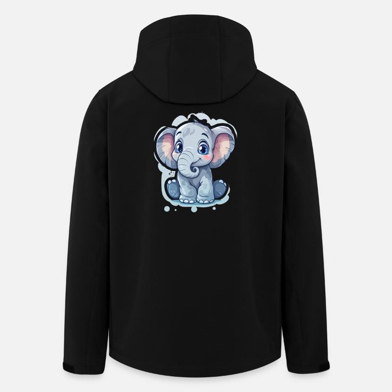 Éléphant - Veste softshell homme en polyester recyclé Stanley/Stella - noir