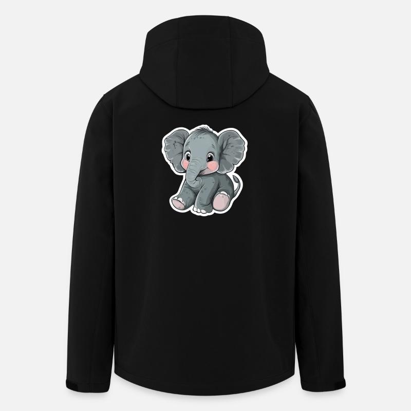 Elefant - Recycelte Männer Softshell-Jacke von Stanley/Stella - Schwarz