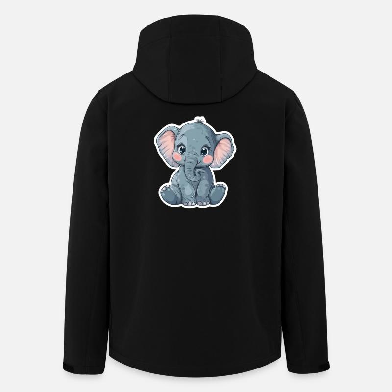 Elefant - Recycelte Männer Softshell-Jacke von Stanley/Stella - Schwarz