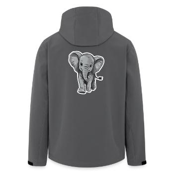 Elephant - Men’s Recycled Softshell Jacket by Stanley/Stella - anthracite - Back - AI Model Male 185 light (185cm)