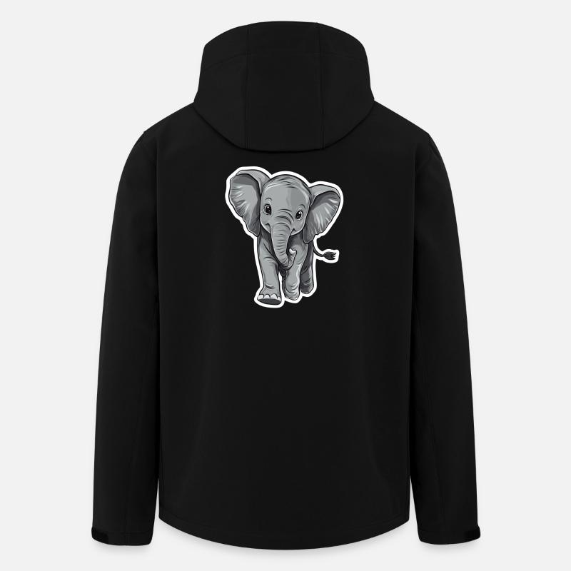 Elefant - Recycelte Männer Softshell-Jacke von Stanley/Stella - Schwarz