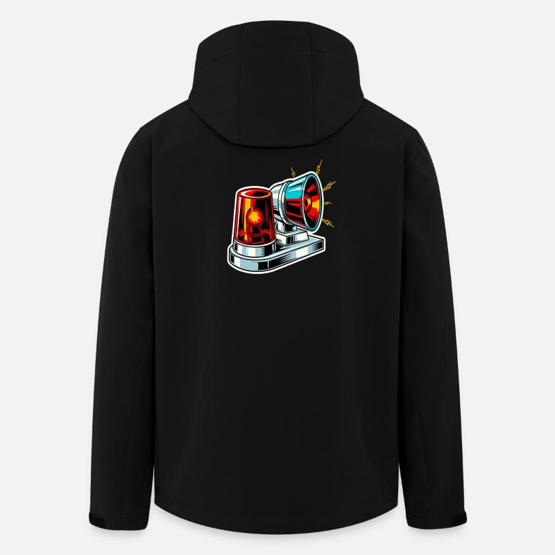 Voyant d’avertissement de sirène d’incendie - Veste softshell homme en polyester recyclé Stanley/Stella - noir