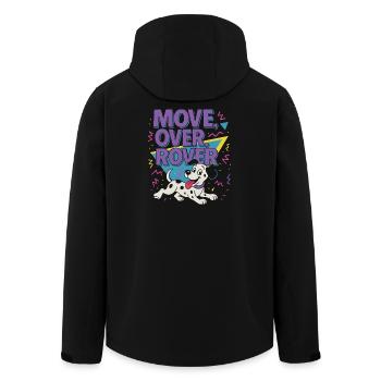 Move over Rover - 80er - Recycelte Männer Softshell-Jacke von Stanley/Stella - Schwarz - Hinten - AI Model Male 185 light (185cm)