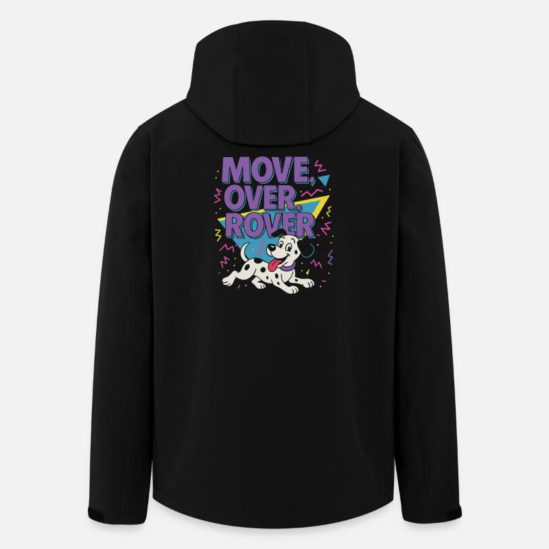 Move over Rover - 80er - Recycelte Männer Softshell-Jacke von Stanley/Stella - Schwarz