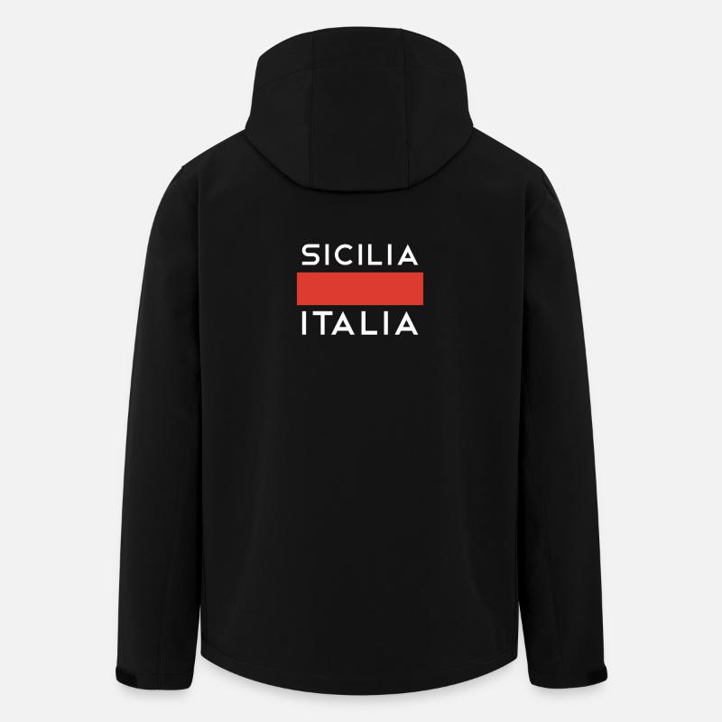 Sizilien Hoodie - Recycelte Männer Softshell-Jacke von Stanley/Stella - Schwarz