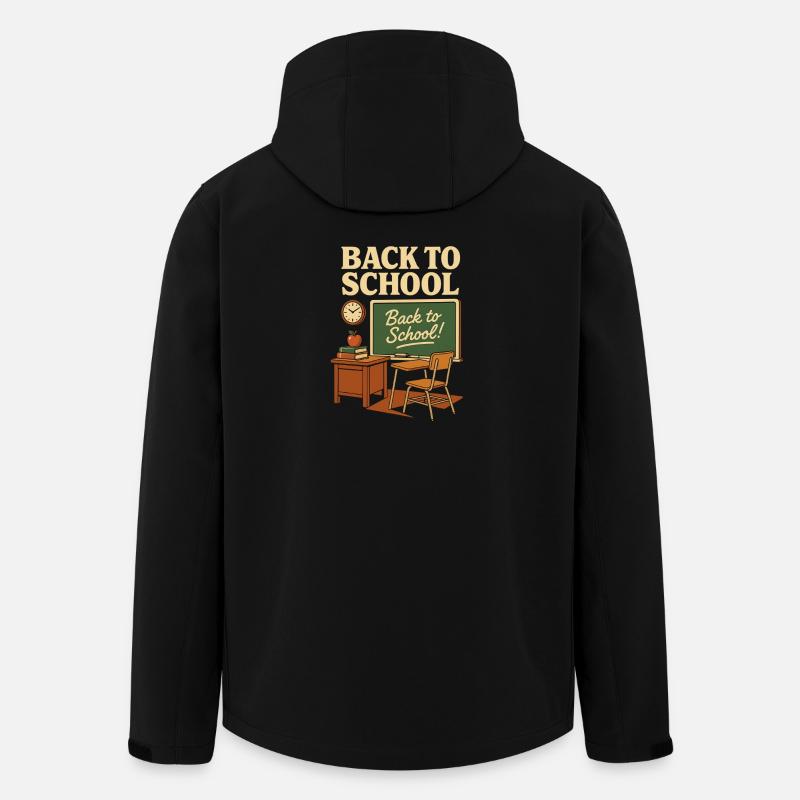 Retro Klassenzimmer – Zurück zur Schule - Recycelte Männer Softshell-Jacke von Stanley/Stella - Schwarz