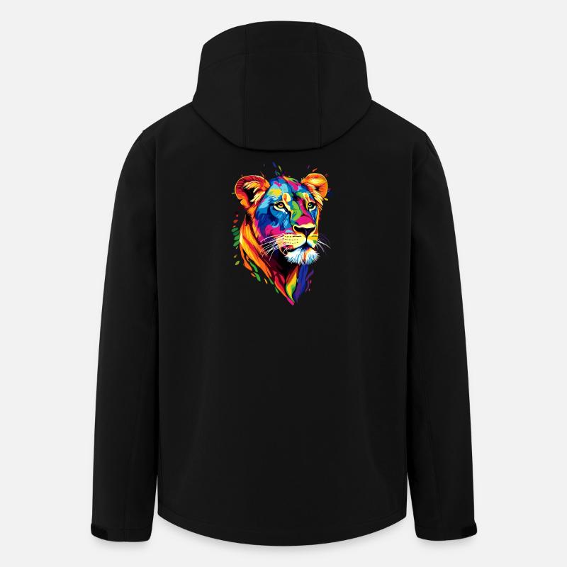 Löwin Lioness Mom Löwe Löwinnen Mama Wilde Löwen - Recycelte Männer Softshell-Jacke von Stanley/Stella - Schwarz