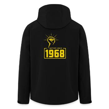 Retro Revolution 1968 T-Shirt Design - Veste softshell homme en polyester recyclé Stanley/Stella - noir - Dos - AI Model Male 185 light (185cm)