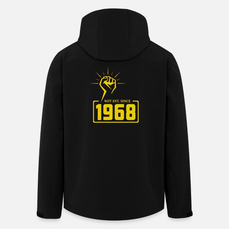 Retro Revolution 1968 T-Shirt Design - Recycelte Männer Softshell-Jacke von Stanley/Stella - Schwarz