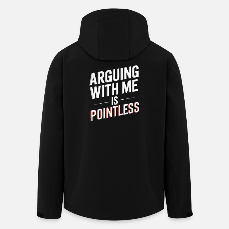Discuter avec moi est inutile - Veste softshell homme en polyester recyclé Stanley/Stella - noir