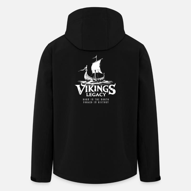 Drakkar - the Viking longship - Men’s Recycled Softshell Jacket by Stanley/Stella - black