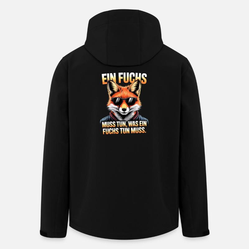 Fuchs Spruch Ein Fuchs Muss Tun Was Fuchs Tun Muss - Recycelte Männer Softshell-Jacke von Stanley/Stella - Schwarz