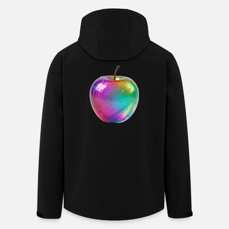 Rainbow Apple Aesthetic Design - Men’s Recycled Softshell Jacket by Stanley/Stella - black