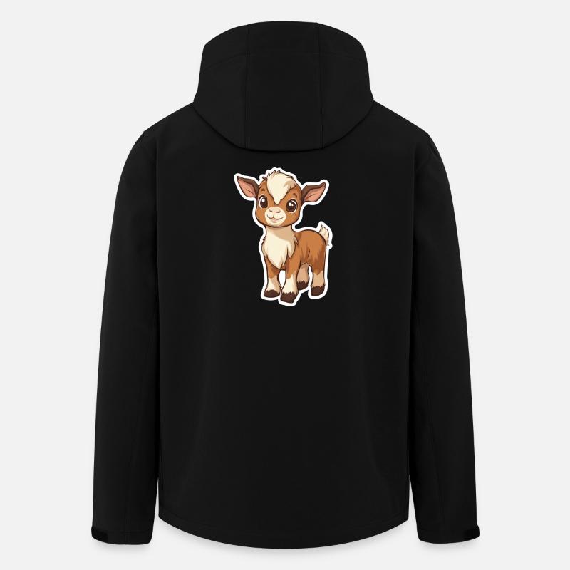 Ziege - Recycelte Männer Softshell-Jacke von Stanley/Stella - Schwarz