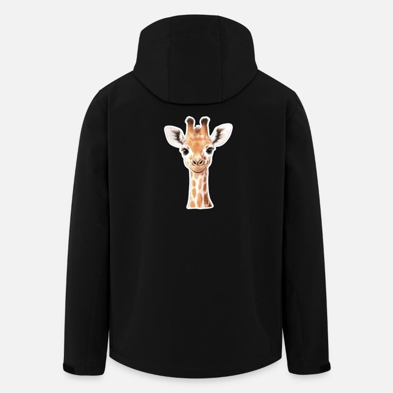 Girafe - Veste softshell homme en polyester recyclé Stanley/Stella - noir